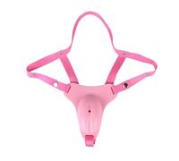 Unisex Sissy Cross-Dressing Chastity Pants Bondage Penis Cage Lock with Elastic Auxiliary Belt Cosplay Simulation Silicone Chastity Pants Sex Toy