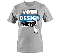 Unisex Size L - Custom Made Your Design Photo Text Name Personalised T-Shirt Top Tees - Melange