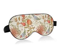 Unisex Sleep Eye Mask Birds Shore Floral Pattern Night Sleeping Mask Comfortable Eye Sleep Shade Cover