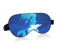 Unisex Sleep Eye Mask Blue Starry Mermaid Dolphins Night Sleeping Mask Comfortable Eye Sleep Shade Cover