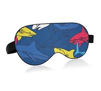 Unisex Sleep Eye Mask Colorful Shark Underwater Night Sleeping Mask Comfortable Eye Sleep Shade Cover