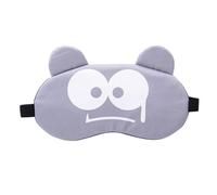 Unisex Sleep Eye Mask, Cute Design, Light-Blocking and Breathable, Relieves Eye Fatigue, Suitable for Travel(Terrified Blue)