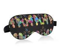 Unisex Sleep Eye Mask Cute Rainbow French Poodle Night Sleeping Mask Comfortable Eye Sleep Shade Cover