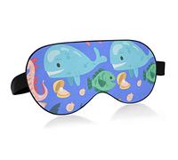 Unisex Sleep Eye Mask Dolphin Shark Seahorse Night Sleeping Mask Comfortable Eye Sleep Shade Cover