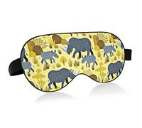Unisex Sleep Eye Mask Endangered Rhino Yellow Desert Night Sleeping Mask Comfortable Eye Sleep Shade Cover