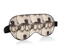 Unisex Sleep Eye Mask Funny Boring Siberian Husky Dog Night Sleeping Mask Comfortable Eye Sleep Shade Cover