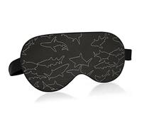 Unisex Sleep Eye Mask Great Black Shark sea Night Sleeping Mask Comfortable Eye Sleep Shade Cover