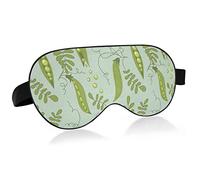 Unisex Sleep Eye Mask Green peas Leave Blue Night Sleeping Mask Comfortable Eye Sleep Shade Cover
