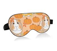 Unisex Sleep Eye Mask Guinea Pigs Pumpkins Halloween Night Sleeping Mask Comfortable Eye Sleep Shade Cover