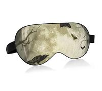 Unisex Sleep Eye Mask Halloween bat Raven Moon Night Sleeping Mask Comfortable Eye Sleep Shade Cover