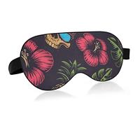 Unisex Sleep Eye Mask Hawaii Pine Skull Floral Night Sleeping Mask Comfortable Eye Sleep Shade Cover