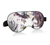 Unisex Sleep Eye Mask Lily Flowers Birds Art Night Sleeping Mask Comfortable Eye Sleep Shade Cover