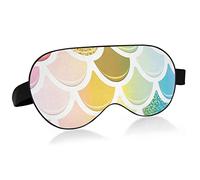 Unisex Sleep Eye Mask Mermaid Tail Gold Glitter Night Sleeping Mask Comfortable Eye Sleep Shade Cover