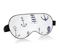 Unisex Sleep Eye Mask Navy Nautical Symbols Night Sleeping Mask Comfortable Eye Sleep Shade Cover