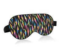 Unisex Sleep Eye Mask Rainbow Geometric Skull Pattern Night Sleeping Mask Comfortable Eye Sleep Shade Cover
