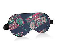 Unisex Sleep Eye Mask Retro Boombox Radio Night Sleeping Mask Comfortable Eye Sleep Shade Cover