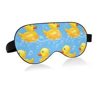 Unisex Sleep Eye Mask Rubber Duck Bubble Painting Night Sleeping Mask Comfortable Eye Sleep Shade Cover