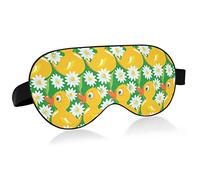 Unisex Sleep Eye Mask Rubber Duck Daisy Floral Night Sleeping Mask Comfortable Eye Sleep Shade Cover