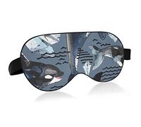 Unisex Sleep Eye Mask Save Killer Whale Navy Night Sleeping Mask Comfortable Eye Sleep Shade Cover