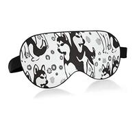 Unisex Sleep Eye Mask Siberian Husky Snowflakes Night Sleeping Mask Comfortable Eye Sleep Shade Cover