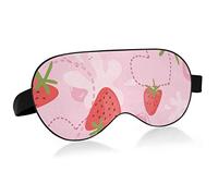 Unisex Sleep Eye Mask Strawberry Yogurt Love Pink Night Sleeping Mask Comfortable Eye Sleep Shade Cover