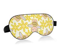 Unisex Sleep Eye Mask Sunflower Baby bee Cute Night Sleeping Mask Comfortable Eye Sleep Shade Cover