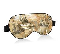 Unisex Sleep Eye Mask Vintage Sailboats Pirates Night Sleeping Mask Comfortable Eye Sleep Shade Cover