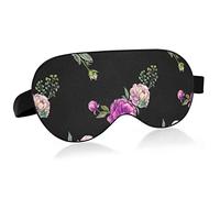 Unisex Sleep Eye Mask Watercolor Purple Floral Roses Night Sleeping Mask Comfortable Eye Sleep Shade Cover