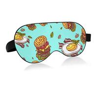 Unisex Sleep Eye Mask Yummy Hamburger Bacon Egg Night Sleeping Mask Comfortable Eye Sleep Shade Cover