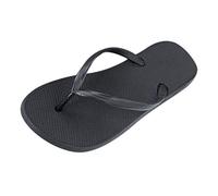 Unisex Slim Flip Flops Size 4 Lightweight Basic Rubber Flatform Slippers Ladies Open Toe Thong Sandals Slip-Resistant Flat Flip-Flop for Shower Swimming Pools Beach Travel Black