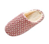 Unisex Slippers Casual Clog House Shoes Couple Matching Slippers Japanese Round Dot Sliders Lightweight Silent Sliders Slip On Indoor Shoes Comfort Winter Slides Fleeced Lined Home Slides