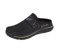 Unisex Slippers, Lightweight Breathable Slippers, Slip-On Mules, Non-Slip Garden Shoes, Lightweight Health Shoes, Outdoor Walking Shoes, Slip-On Shoes, Sabots Trainers, black, 7 UK