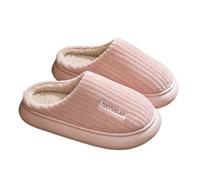 Unisex Slippers Women's Closed Soft Plush Slippers Winter Cuddly Slippers Lightweight Slippers House Slippers Fluffy Hut Shoes Women Slippers Indoor, pink, 4.5 UK