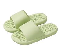 Unisex Slippers, Women's Slippers, Sandals, Non-Slip Bathing Shoes with Massage Point Slippers, Summer Beach Slippers, Slides, Acupressure Slippers, Super Soft Slippers, Indoor Shower Shoes, Green, 6
