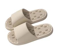 Unisex Slippers, Women's Slippers, Sandals, Non-Slip Bathing Shoes with Massage Point Slippers, Summer Beach Slippers, Slides, Acupressure Slippers, Super Soft Slippers, Indoor Shower Shoes, khaki, 8