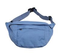 Unisex Slouchy Sling Bag, Large Fanny Pack with Multiple Compartments, Canvas Chest Purse Crossbody Bag, Adjustable Strap, Large Capacity, Blue, Large8, Slouchy