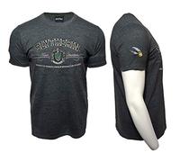 Unisex Slytherin Applique Embroidery House T-Shirt | Official Harry Potter Merchandise | Charcoal Melange Tee XS-XL (UK, Alpha, XL, Regular, Regular)