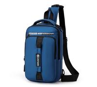 Unisex small shoulder/crossbody bag - chest bag/everyday bag with earphone hole, lightweight waist bag, suitable for hiking, walking, travel and outdoor activities