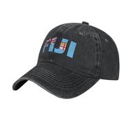 Unisex Snapback Cap Fiji Flag Fijian Text Word Art Baseball Hat Classic Running Hat Comfort Running Cap for Running Outdoor Cycling