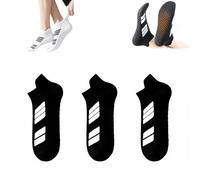 Unisex Sneaker Socks - Invisible In The Shoe, Cotton Breathable Mesh, Short Padded Running Socks for Women, Men, Teens or Everyone (Black*3)