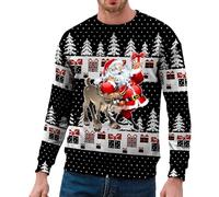 Unisex Snowflakes Printed Sweatshirts - Funny Crewneck Long Sleeve Novelty Women Mens Christmas Jumpers Rude Light Up Ugly Xmas Pullover Teens Adult Anime Tops Matching Family Naughty m,l,xxxl,xs Beer
