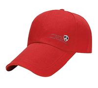 Unisex Solid Cotton Logo Embroidered Classic Vintage Baseball Cap Trucker Dad Cap Sun Visors Hat Golf Outdoor Tennnis Breathable Quick Dry Adjustable Red One Size