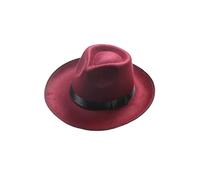 Unisex Solid Retro Fedora Roll up Wide Brim Trilby Hat Jazz Hat Elegance Breathable Dance Party Bridal Fashion D One Size