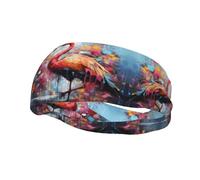 Unisex Sports Headband, Colorful Flamingos Basketball Elastic Headband, Exercise Running Cycling Yoga Fitness Sweat Band,