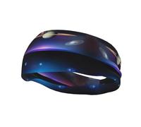 Unisex Sports Headband, Cosmic Saturn Basketball Elastic Headband, Exercise Running Cycling Yoga Fitness Sweat Band,