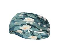 Unisex Sports Headband, Many Lotus Flowers Basketball Elastic Headband, Exercise Running Cycling Yoga Fitness Sweat Band,
