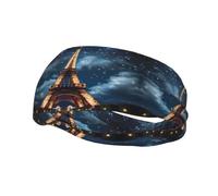 Unisex Sports Headband, Paris Tower Basketball Elastic Headband, Exercise Running Cycling Yoga Fitness Sweat Band,
