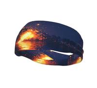 Unisex Sports Headband, Pixel Particle Storm Basketball Elastic Headband, Exercise Running Cycling Yoga Fitness Sweat Band,