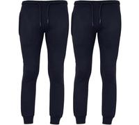 Unisex Sports Joggers Fleece Bottoms Slim Fit Sweatpants 5-14 Yrs (UK, Age, 13 Years, 14 Years, Slim, Pack of 2 Black)