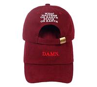 Unisex Spring Summer Hats Embroidered Earth Dad Hat Hip Hop Cap Kendrick Lamar Rapper Snapback Baseball Cap - Red - One size